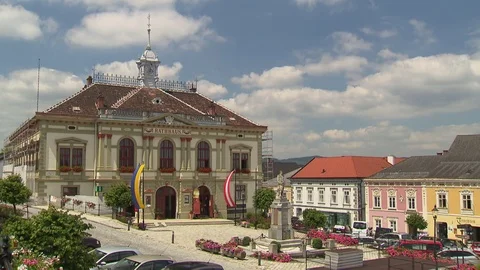 Townhall in Weitra Waldviertel Video stock 73696909