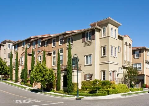 Townhomes Stock Photos