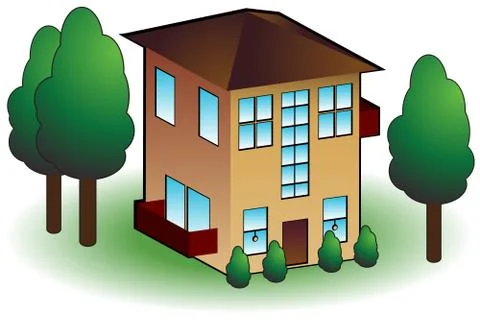 Townhouse icon Stock Illustration