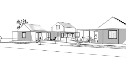 Townhouse sketch 1 Stock Footage 276412352