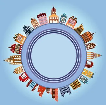 Townhouses Ilustración de archivo