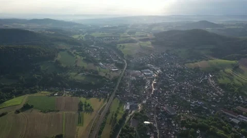Towns TOP view Stock Footage