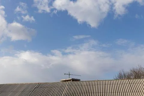 Townscape and the blue sky. Stock Photos