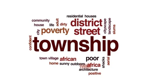 Township animated word cloud, text design animation. Stock Footage
