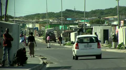 Township street in south africa Stock Footage