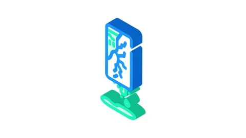 Toxic chemicals leaking from e waste pollution isometric icon animation Stock Footage 327275470