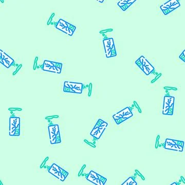 Toxic chemicals leaking from e waste pollution vector seamless pattern Stock Illustration
