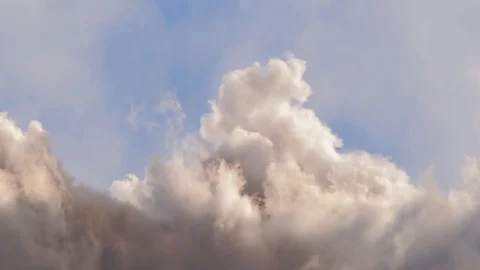 Toxic clouds in the sky after the explosion of a chemical factory Stockbeeldmateriaal 125130845