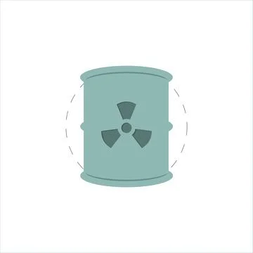 Toxic container colorful vector flat icon Illustrazione stock