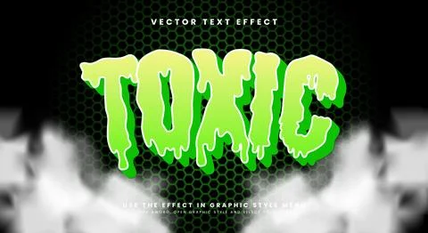 Toxic drip 3D editable text effect template イラスト素材