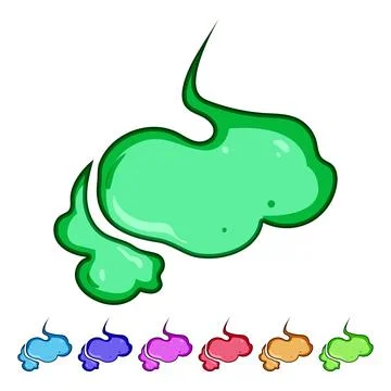 Toxic green gas cloud representing danger fumes Stock Illustration