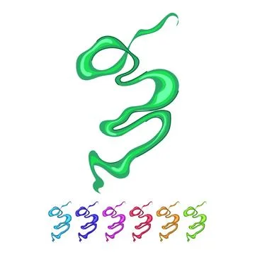 Toxic green gas cloud spreading as abstract vapor graphic Stock Illustration