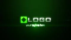 Toxic Green Glow Light Streaks Particles Explosion Logo Reveal Stock After Effects