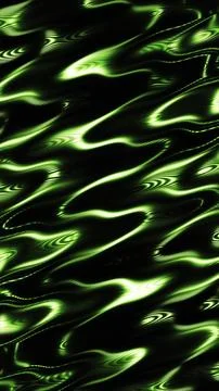 Toxic green neon fluid waves abstract texture Stock Illustration