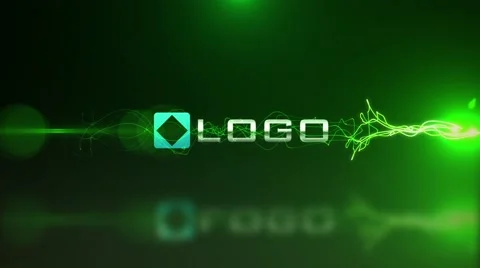 Toxic Green Neon Glow Electric Particle Light Streak Logo Reveal Hi-Tech Intro Stock After Effects