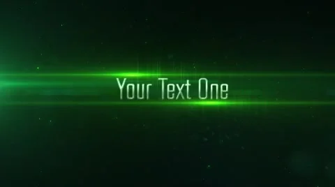 Toxic Green Particle Lights 3d Text Transition Fly through Logo Suspense Stinger After Effects stock