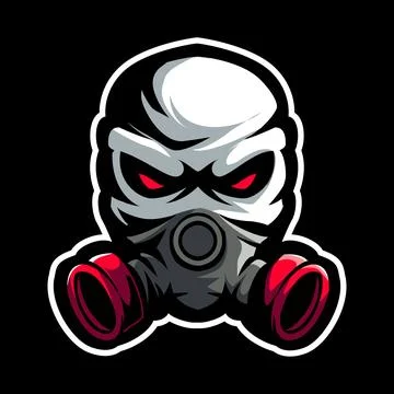 Toxic mascot logo design vector with modern illustration concept style for .. Stock Illustration
