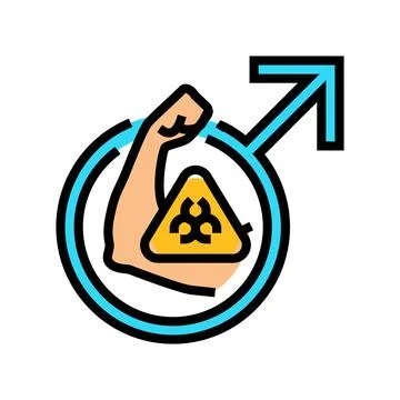 Toxic masculinity color icon vector illustration Stock Illustration