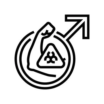 Toxic masculinity line icon vector illustration Stock Illustration
