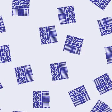 Toxic metals e waste affecting urban environments glyph seamless pattern 스톡 일러스트