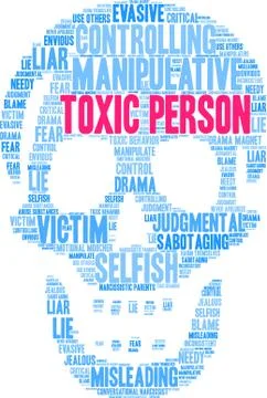 Toxic Person Word Cloud Stock Illustration