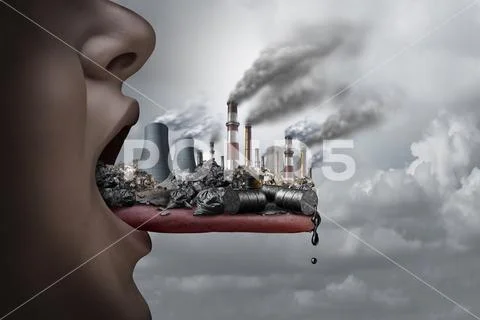 Toxic Pollution Inside The Human Body Stock Illustration