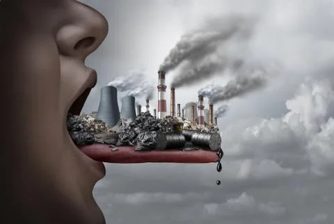 Toxic Pollution Inside The Human Body Stock Illustration