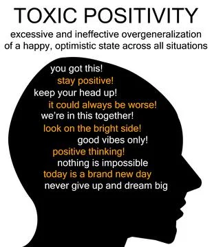 Toxic positivity Stock Illustration