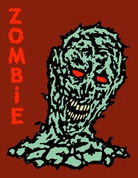 Toxic resurrected from a dead monster. Vector illustration. Stock Illustration