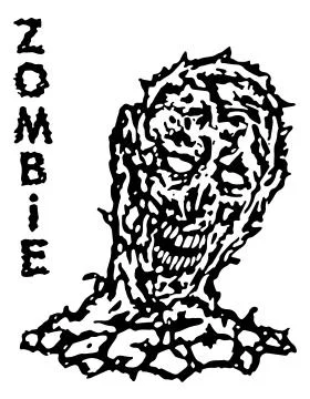 Toxic resurrected from a dead zombie. Vector illustration. Stock Illustration