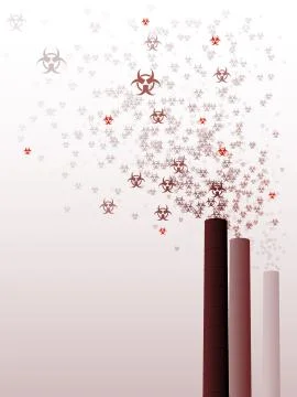 Toxic smokestacks Stock Illustration