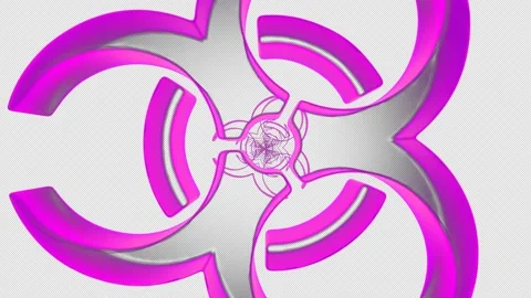 Toxic symbol - 3d render looped with alpha channel. Stock Footage 167545850