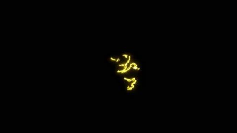 Toxic Symbol on a black background. Fire animation in graphic stile Stock Footage 133110258