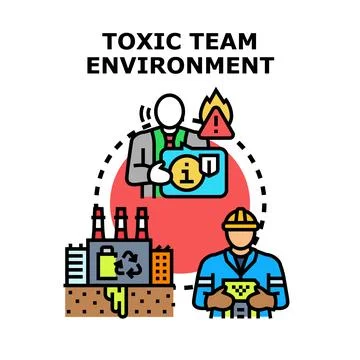 Toxic team environment concept vector illustration Stock Illustration