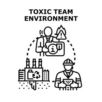 Toxic team environment concept vector illustration Stock Illustration