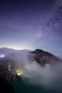 Toxic volcano Ijen on Java island, Indonesia Foto stock