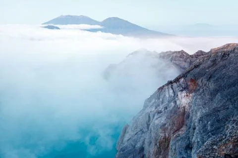 Toxic volcano Ijen on Java island, Indonesia Stock-Fotos