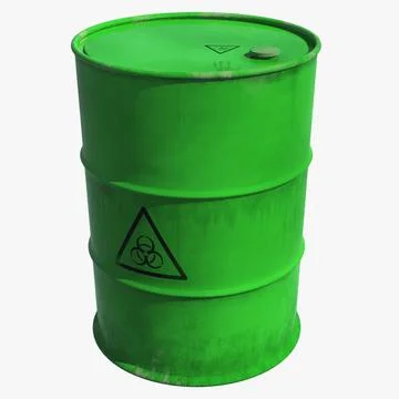Toxic Waste Barrel 3D Model 3D Model