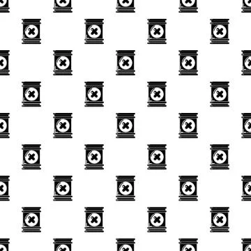 Toxic waste container pattern vector seamless Stock Illustration