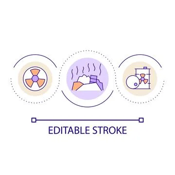 Toxic waste problem loop concept icon イラスト素材