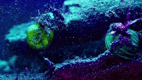 Toxic water with bubbles and sand. Stock Footage 122376076
