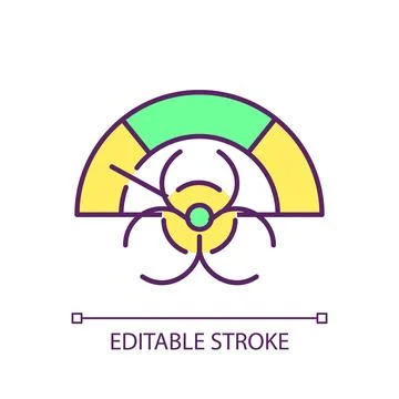 Toxicity decrease meter RGB color icon Stock Illustration