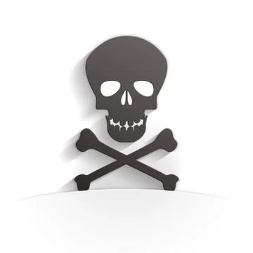 Toxicity icon paper Stock Illustration