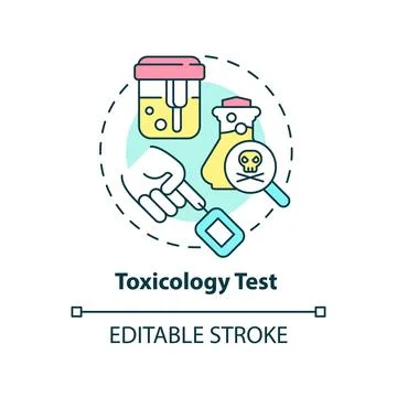 Toxicology test concept icon Stock Illustration
