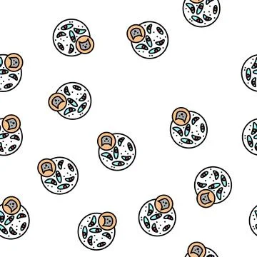Toxoplasmosis disease vector seamless pattern Stock Illustration
