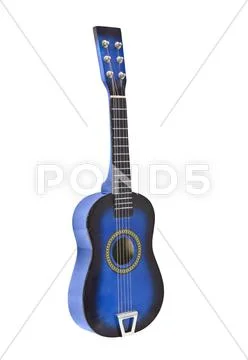 Toy acoustic guitar isolated Stock Photos