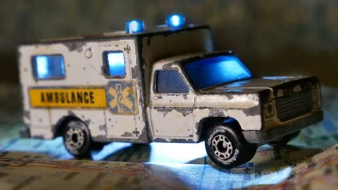 ambulance toy with flashing lights