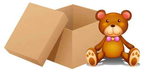 A toy and a box Ilustração Stock