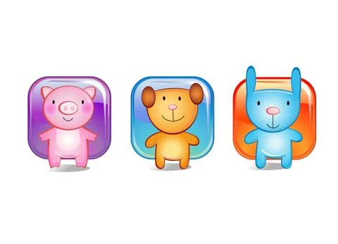 Toy animals Stock Illustration