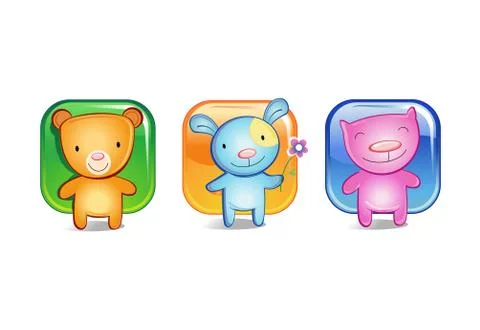 Toy animals Illustrazione stock